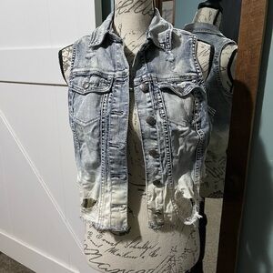 Silver Jeans Light Blue Denim Vest